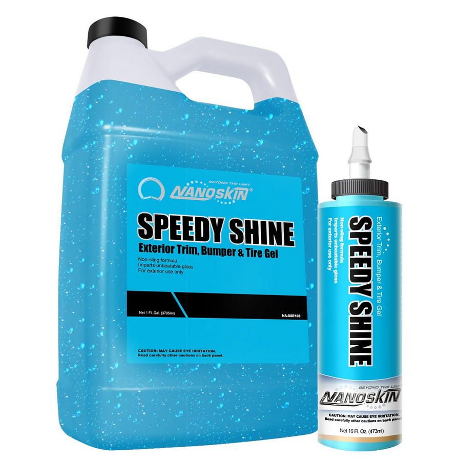 SPEEDY SHINE Exterior Trim, Bumper & Tire Gel – NANOSKIN Car Care Products